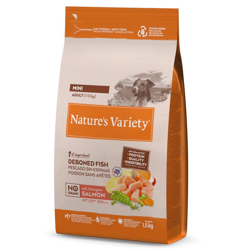 Nature´s Variety Adult Mini Norwegian Salmon No Grain 1.5KG