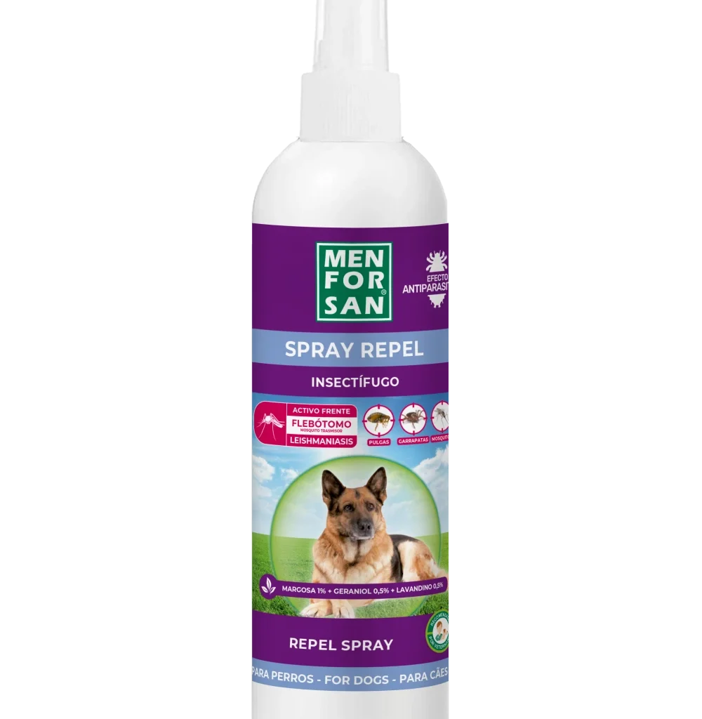 Spray Anti-insectos con Margosa, Geraniol y Lavandino para Perros 250ml