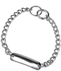 Collar metálico con placa (55cm x 3mm)
