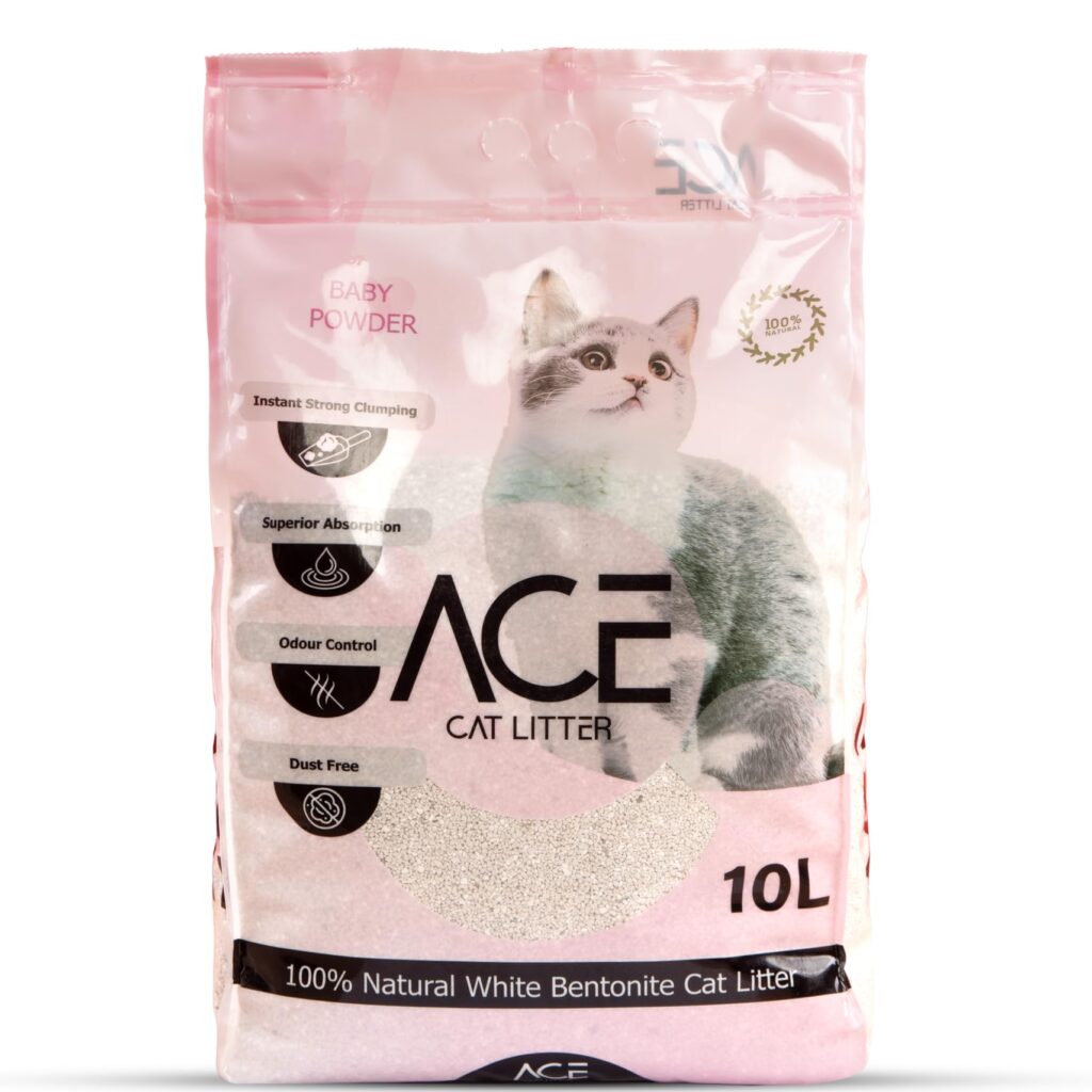 ACE Arena para gato baby powder (10L)