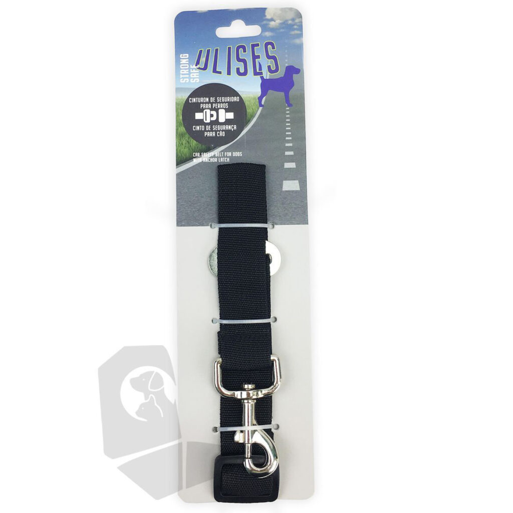 ULISES Cinturón de seguridad regulable en nylon negro