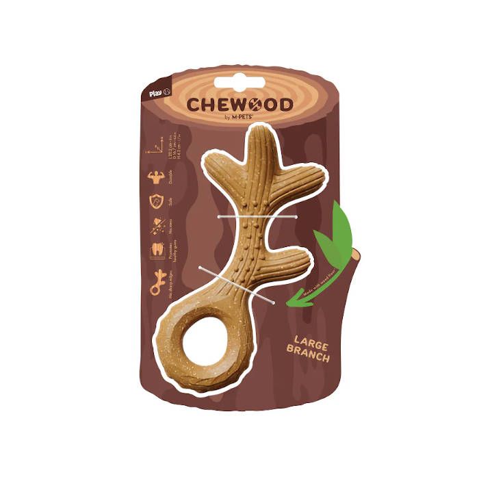 CHEEWOOD JUGUETE PARA PERRO EFECTO MADERA