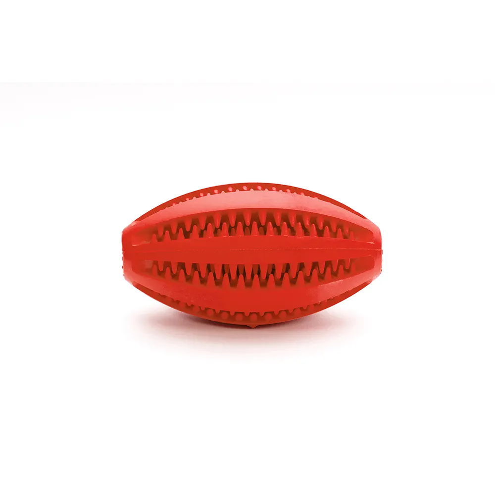 PELOTA RUGBY DENTAL | JUGUETE DE GOMA DENTAL PARA PERROS