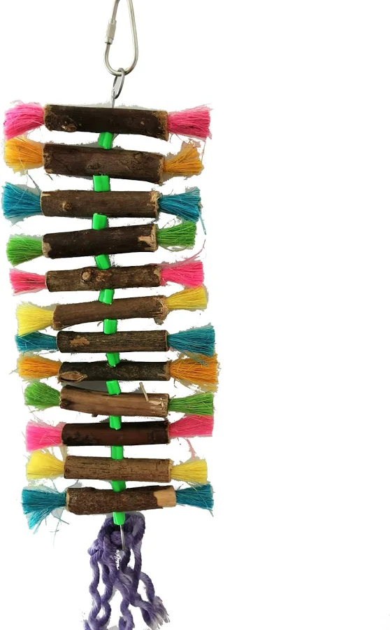 JUGUETE INTERACTIVO FIBRAS TRONQUITO | JUGUETE PARA AVES