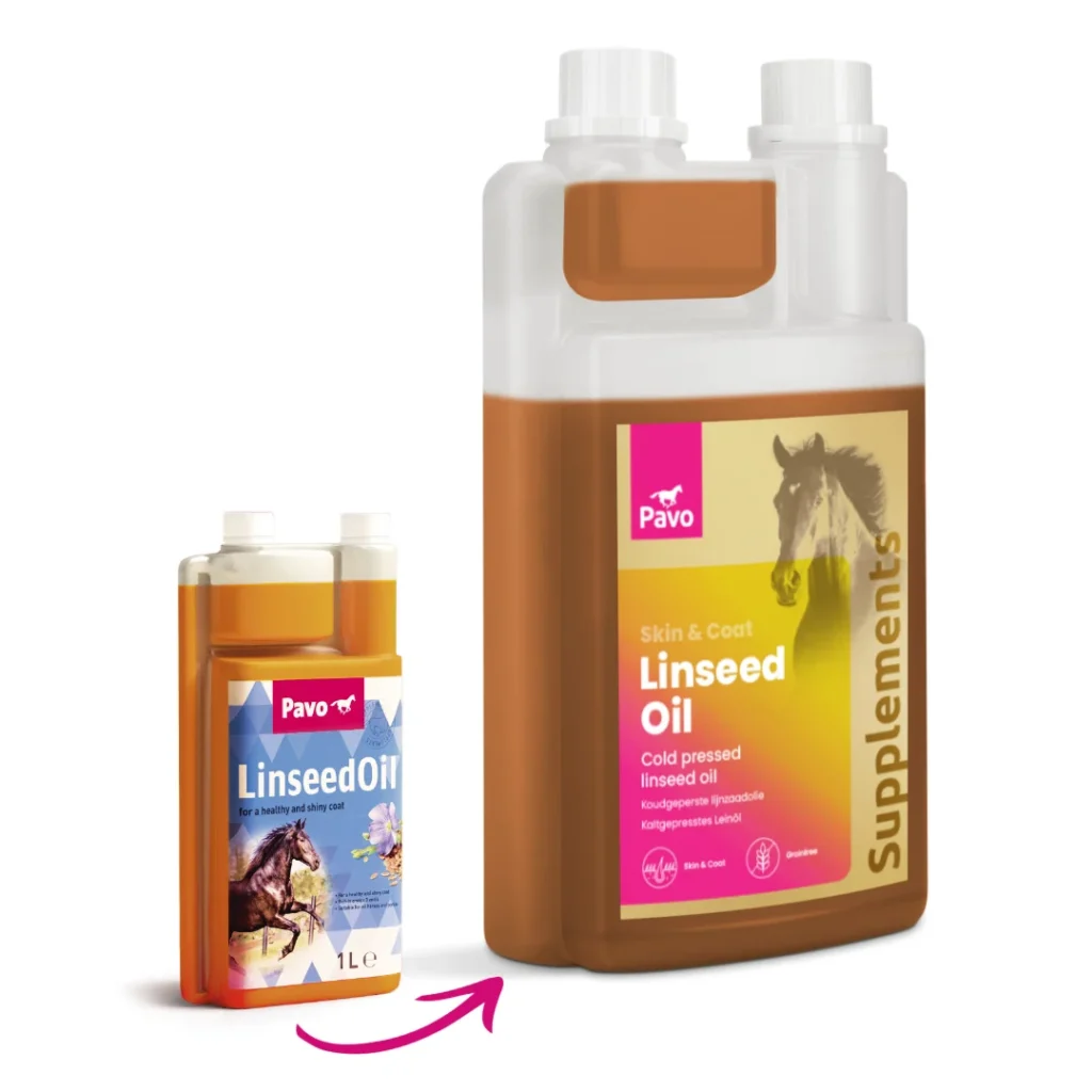 PAVO LINSEED OIL | ACEITE PARA CUIDADO DE LA PIEL Y PELAJE DEL CABALLO (1L)