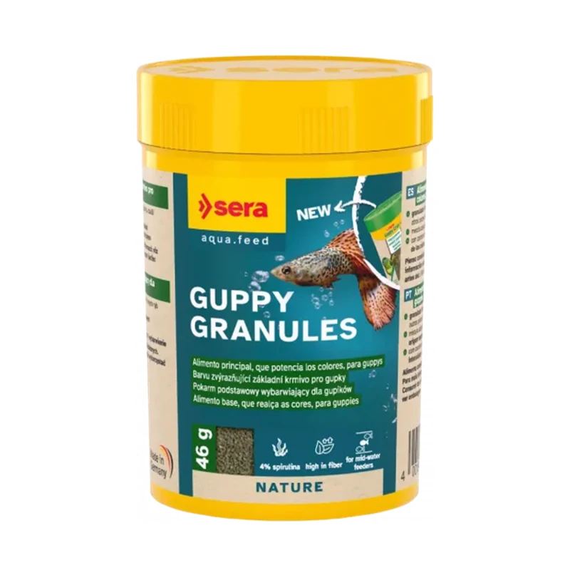SERA GUPPY GRANULES | ALIMENTO PRINCIPAL PARA PECES QUE POTENCIA LOS COLORES