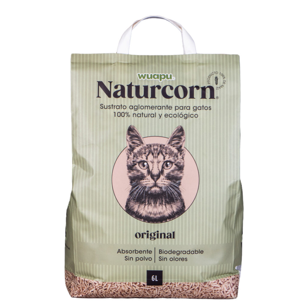 WUAPU NATURCORN ORIGINAL | PELLETS DE MAÍZ AGLOMERANTE PARA GATOS