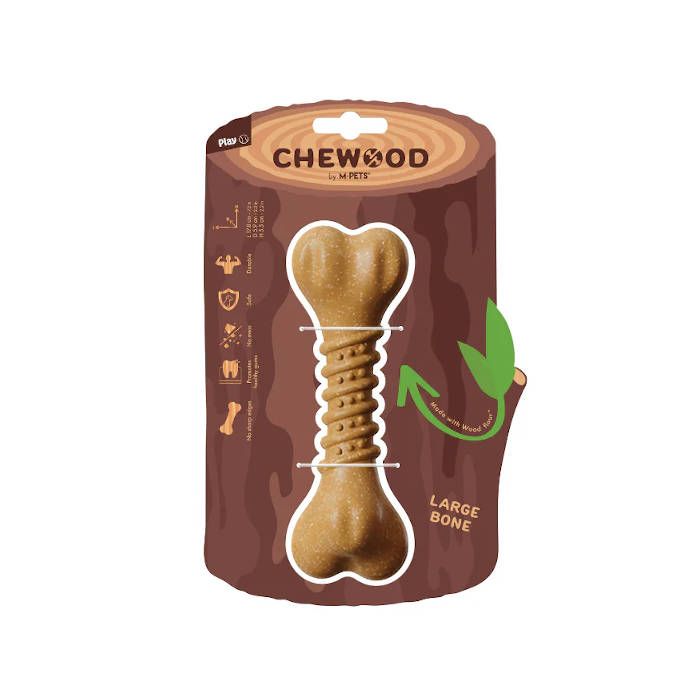 Juguete Hueso Chewood para Perros Talla L - Nylon y Madera de Pino