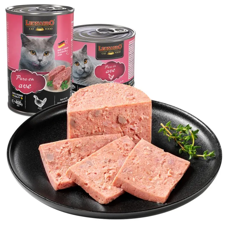 Comida Humeda Puro en Ave para Gatos | Leonardo