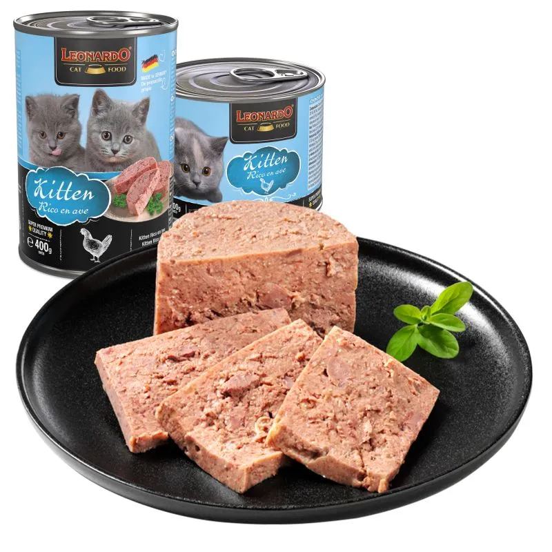 Comida Humeda Puro en Ave para Gatitos | Leonardo Kitten