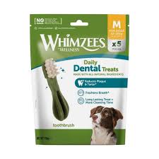 Whimzees Toothbrush Talla M para Perros - Pack 5 Uds