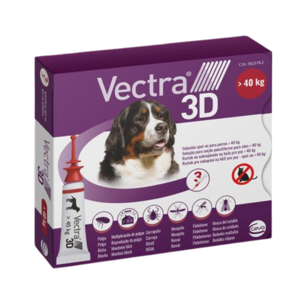 Vectra Pipetas 3D Solución Spot-On para Perros de más de 40kg