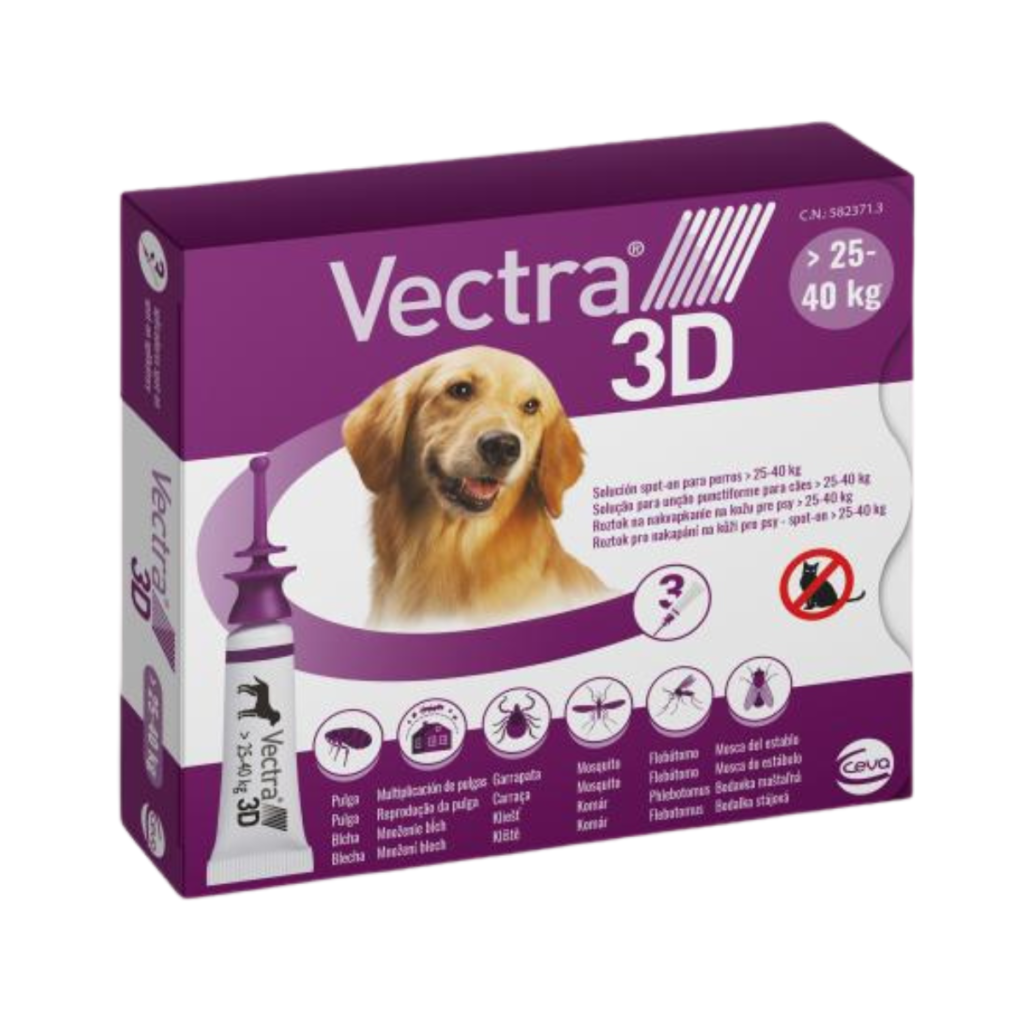 Vectra Pipetas 3D Solución Spot-On para Perros de 25 - 40kg