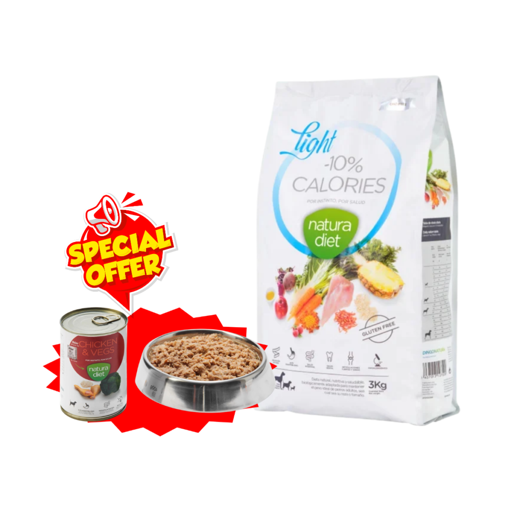 NATURA DIET | DOG LIGHT -10% CALORIES 3KG