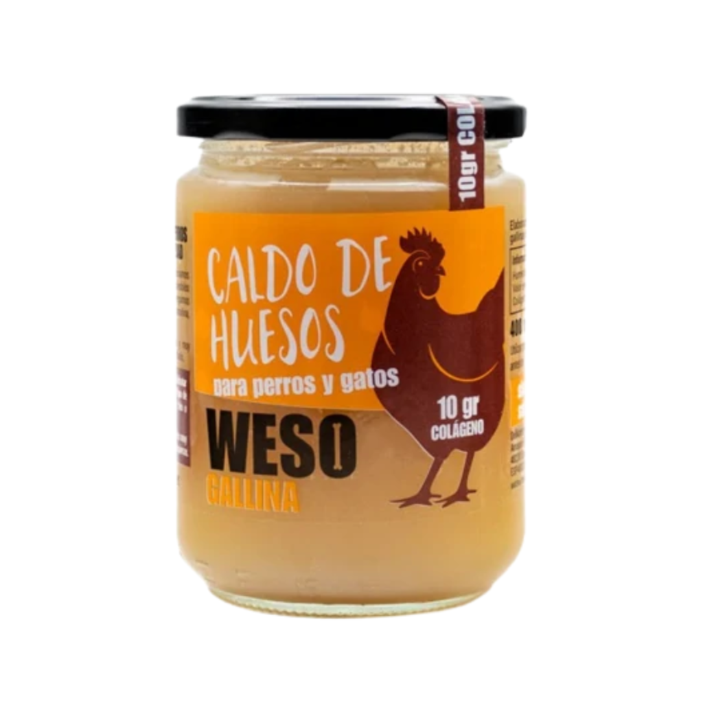 Weso Gallina Caldo de Huesos para Perros y Gatos