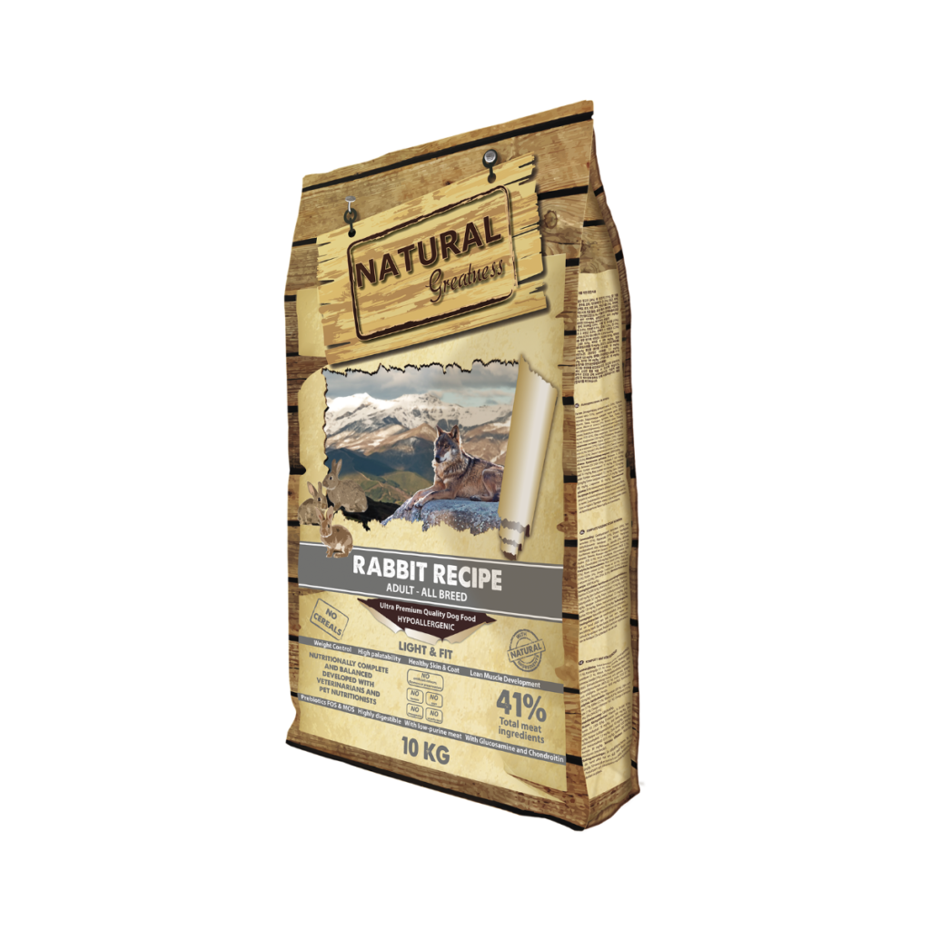 Natural Greatness Light Conejo Pienso Natural para Perros